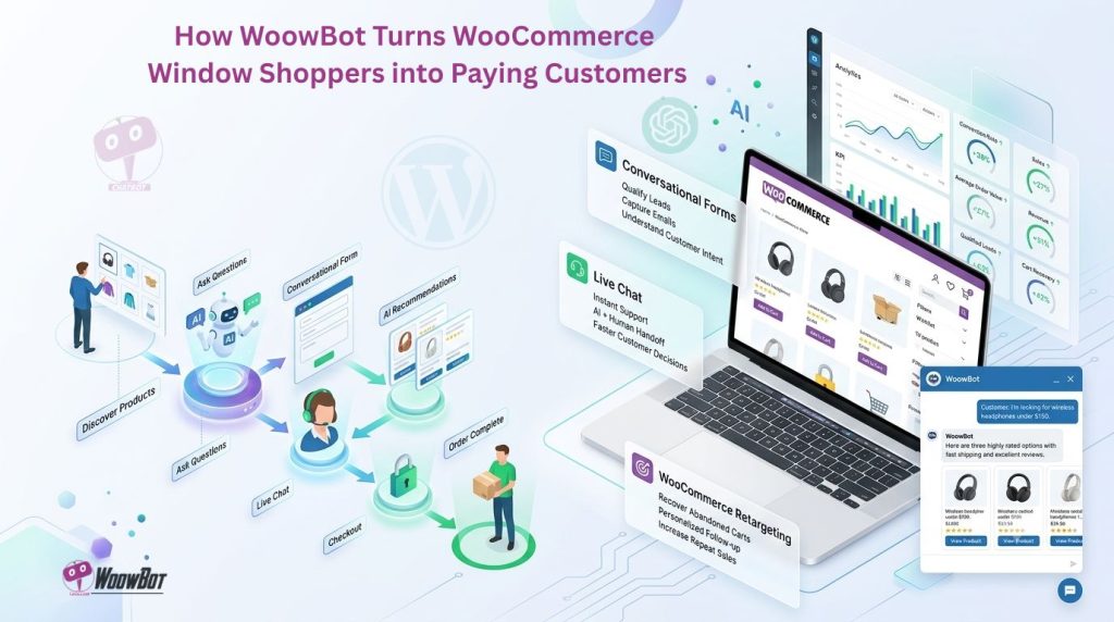 How WoowBot Turns WooCommerce Window Shoppers into Paying Customers