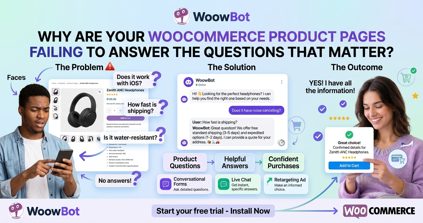 Your WooCommerce Store Is Losing Sales in Every Conversation—Can WoowBot Turn Questions Into Customers